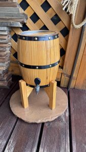 Chladící dřevěný soudek na pivo, 3 litry